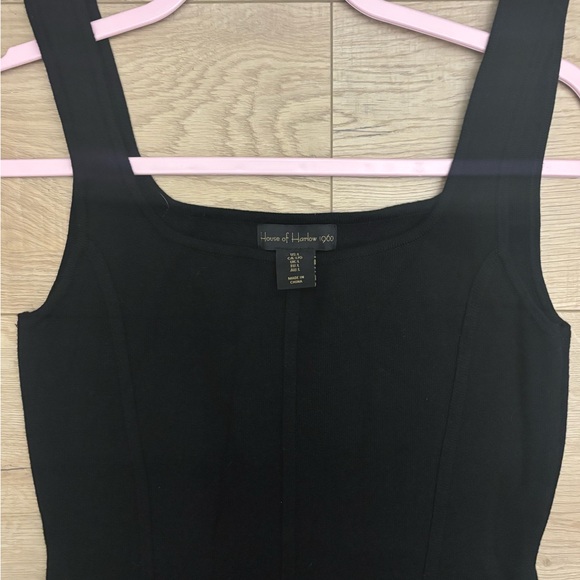 Black Sleeveless Bodycon Dress House of Harlow 1960 Luxe Essentials Size Large - Picture 7 of 10